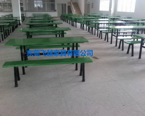 八人分體長(zhǎng)凳玻璃鋼餐桌椅