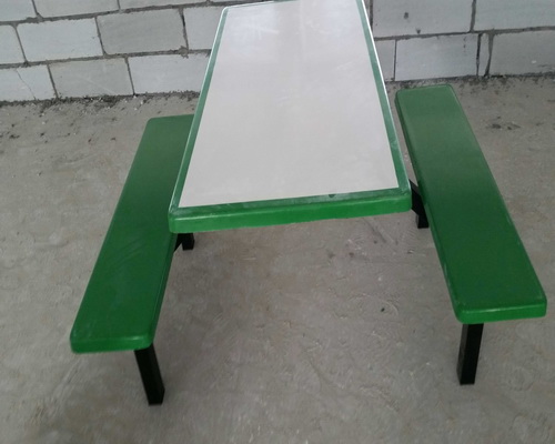 四人長條玻璃鋼餐桌